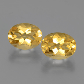Gemas de citrino oro natural de  ct, corte óvalo, VVS