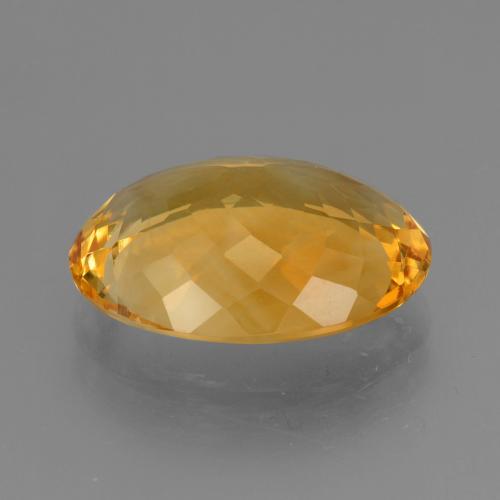 Citrino dorado naranja oscuro natural de 16,50 ct, corte óvalo, VVS-VS