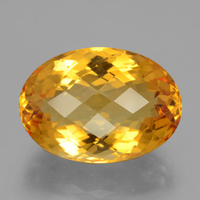 Citrino oro natural de 18,14 ct, corte óvalo, VVS