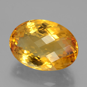 Citrino oro natural de 18,14 ct, corte óvalo, VVS