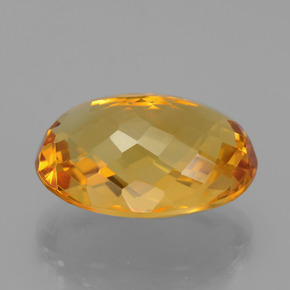 Citrino oro natural de 18,14 ct, corte óvalo, VVS