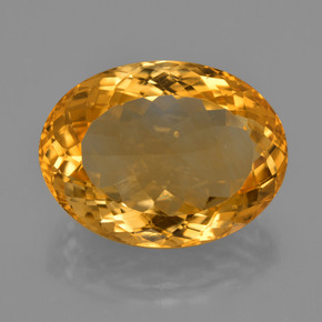 Citrino dorado natural de 17,29 ct, corte óvalo, VVS