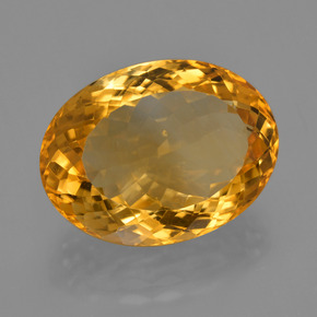 Citrino dorado natural de 17,29 ct, corte óvalo, VVS
