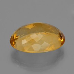 Citrino dorado natural de 17,29 ct, corte óvalo, VVS