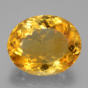 Citrino Dorado naranja intenso natural de 21.65 ct, Corte Óvalo, VVS-VS
