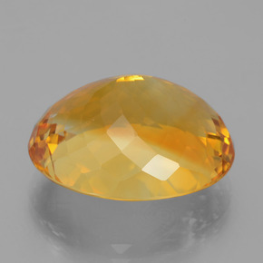 Citrino Dorado naranja intenso natural de 21.65 ct, Corte Óvalo, VVS-VS
