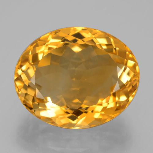 Citrino Dorado naranja intenso natural de 14.33 ct, Corte Óvalo, VVS
