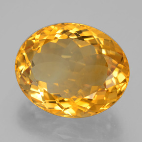 Citrino Dorado naranja intenso natural de 14.33 ct, Corte Óvalo, VVS