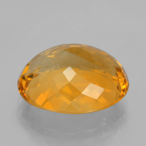 Citrino Dorado naranja intenso natural de 14.33 ct, Corte Óvalo, VVS