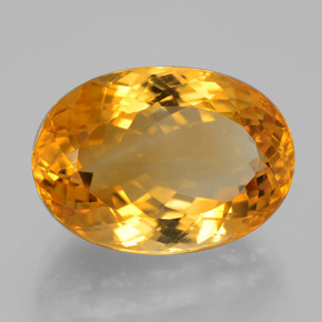Citrino dorado natural de 15,12 ct, corte óvalo, VVS