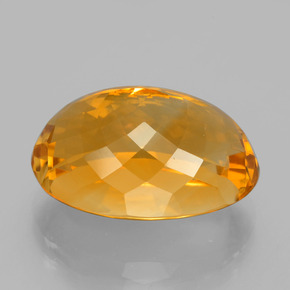 Citrino dorado natural de 15,12 ct, corte óvalo, VVS