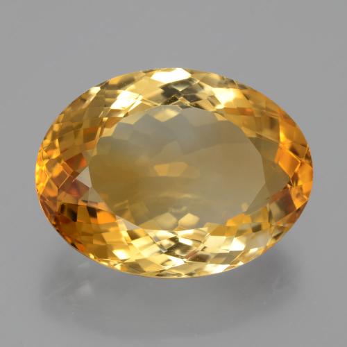 Citrino dorado natural de 13,42 ct, corte óvalo, VVS