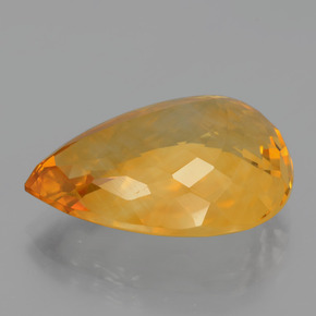 Citrino amarillo natural de 14,43 ct, en forma de pera, VVS