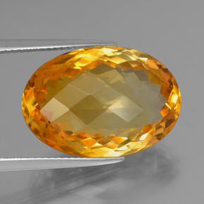 Citrino dorado natural de 15,93 ct, corte óvalo, VVS