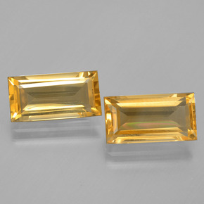 Gemas de citrino oro natural de  ct, baguette, VVS