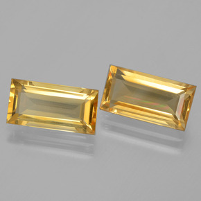 Gemas de citrino oro natural de  ct, baguette, VVS