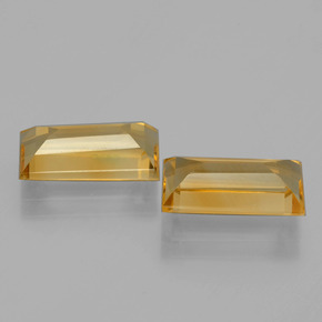 Gemas de citrino oro natural de  ct, baguette, VVS