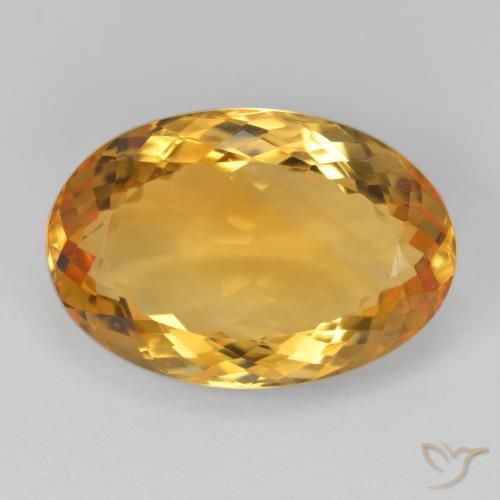 11.75ct Natural Dorado oscuro Citrino, Ovalada, VVS