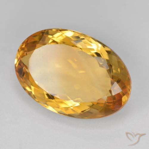Citrino Dorado oscuro natural de 11.75 ct, Corte Óvalo, VVS
