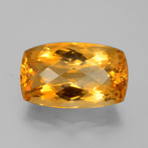 Citrino oro natural de 11,75 ct, corte cojín, VVS