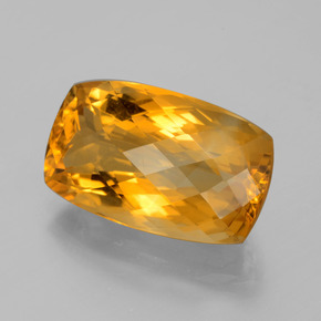 Citrino oro natural de 11,75 ct, corte cojín, VVS