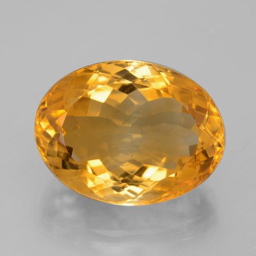 Citrino Dorado naranja oscuro natural de 13.82 ct, Corte Óvalo, VVS