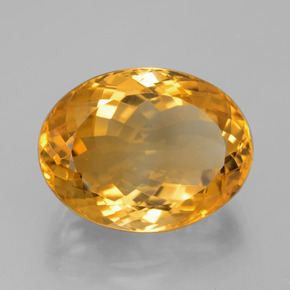 Citrino Dorado naranja oscuro natural de 13.82 ct, Corte Óvalo, VVS