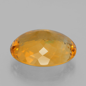 Citrino dorado natural de 12,91 ct, corte óvalo, VVS