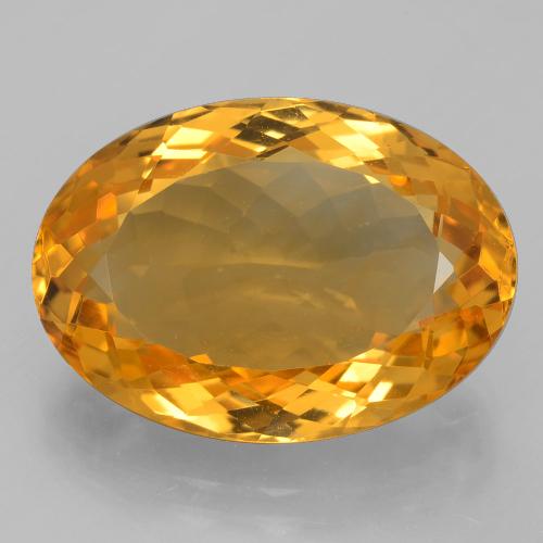 Citrino dorado natural de 14,30 ct, corte óvalo, VVS