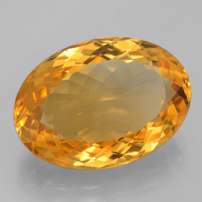 Citrino dorado natural de 14,30 ct, corte óvalo, VVS