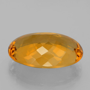 Citrino dorado natural de 14,30 ct, corte óvalo, VVS