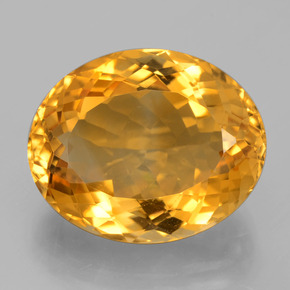 Citrino dorado natural de 14,44 ct, corte óvalo, VVS