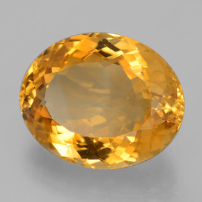 Citrino dorado natural de 14,44 ct, corte óvalo, VVS