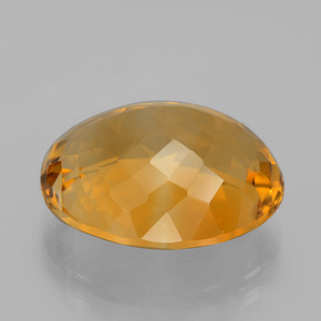 Citrino dorado natural de 14,44 ct, corte óvalo, VVS