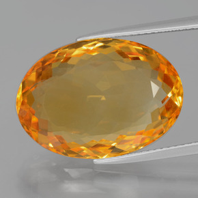 Citrino dorado natural de 14,86 ct, corte óvalo, VVS