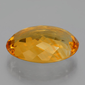 Citrino dorado natural de 14,86 ct, corte óvalo, VVS