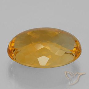 Citrino dorado oscuro natural de 15,65 ct, corte óvalo, VVS