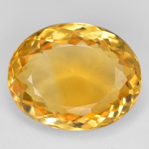 Citrino dorado natural de 15,91 ct, corte óvalo, VVS