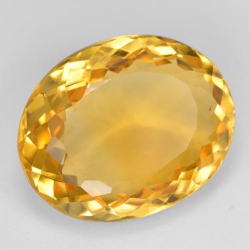 Citrino dorado natural de 15,91 ct, corte óvalo, VVS