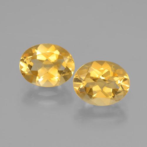 Gemas de citrino dorado natural de 3,60 ct, corte óvalo, VVS-VS