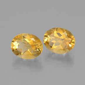 Gemas de citrino dorado natural de 3,60 ct, corte óvalo, VVS-VS