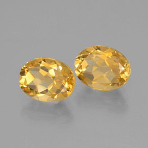 Gemas de citrino dorado natural de 3,84 ct, corte óvalo, VVS