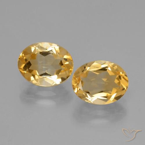 Gemas de Citrino Dorado natural de 3.58 ct, Corte Óvalo, VVS