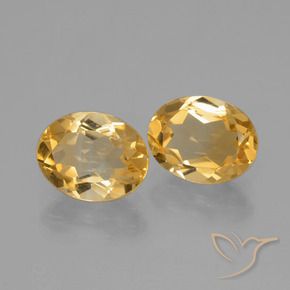 Gemas de Citrino Dorado natural de 3.58 ct, Corte Óvalo, VVS