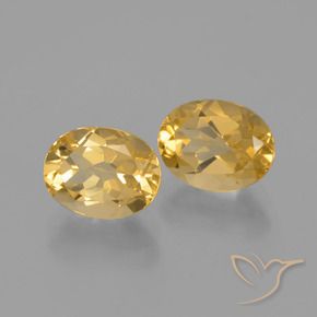 Gemas de Citrino Dorado-naranja claro natural de 3.56 ct, Ovalada, VVS-VS