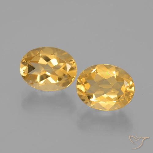 Gemas de citrino dorado natural de 3,82 ct, corte óvalo, VVS-VS
