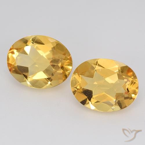 Gemas de Citrino Dorado naranja natural de 3.26 ct, Ovalada, VVS-VS