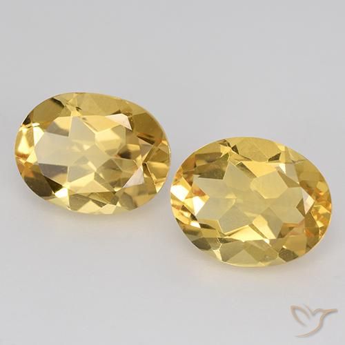 Gemas de Citrino Dorado medio natural de 3.18 ct, Ovalada, VVS-VS