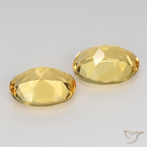 Gemas de Citrino Dorado medio natural de 3.18 ct, Ovalada, VVS-VS