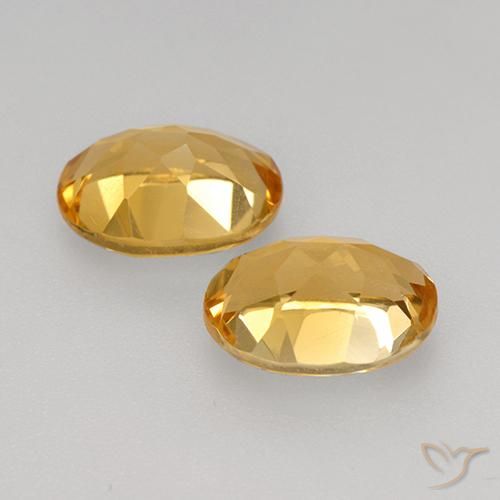 Gemas de Citrino Dorado-naranja claro natural de 3.39 ct, Ovalada, VVS-VS